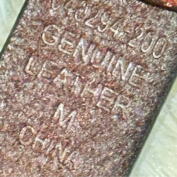 Brown Genuine Leather Laser Cutout Belt Womens M Single Prong Buckle Boho Retro - Picture 5 of 7